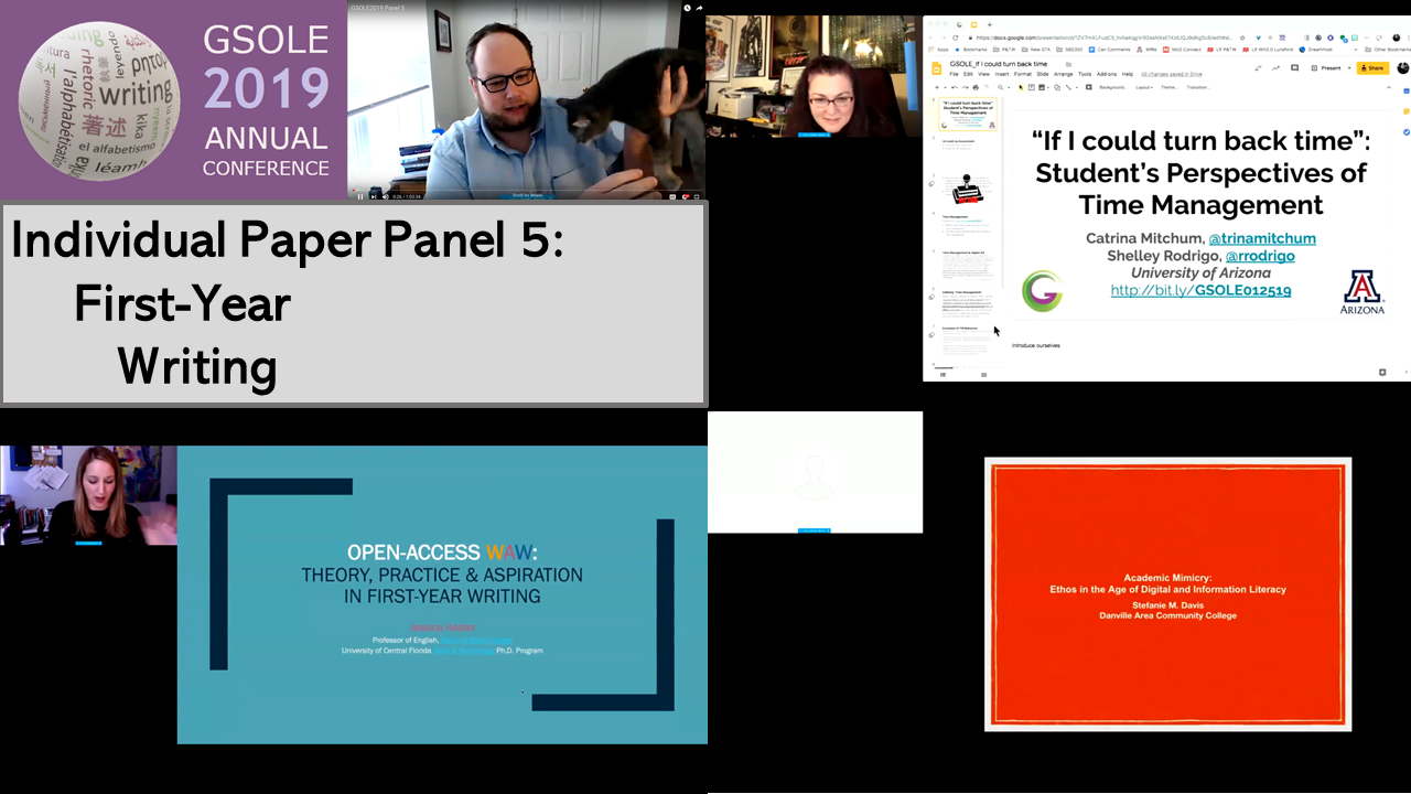 Video Thumbnail for Individual Paper Panel 5: Includes collage of slides from presentations and images of presenters
