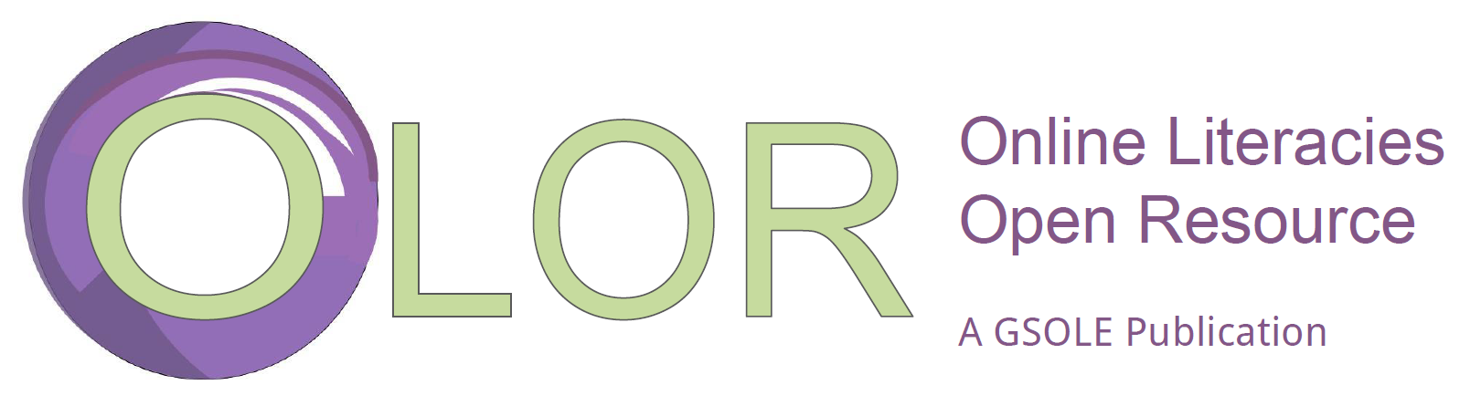 OLOR Logo: "OLOR Online Literacies Open Resource, A GSOLE Publication"
