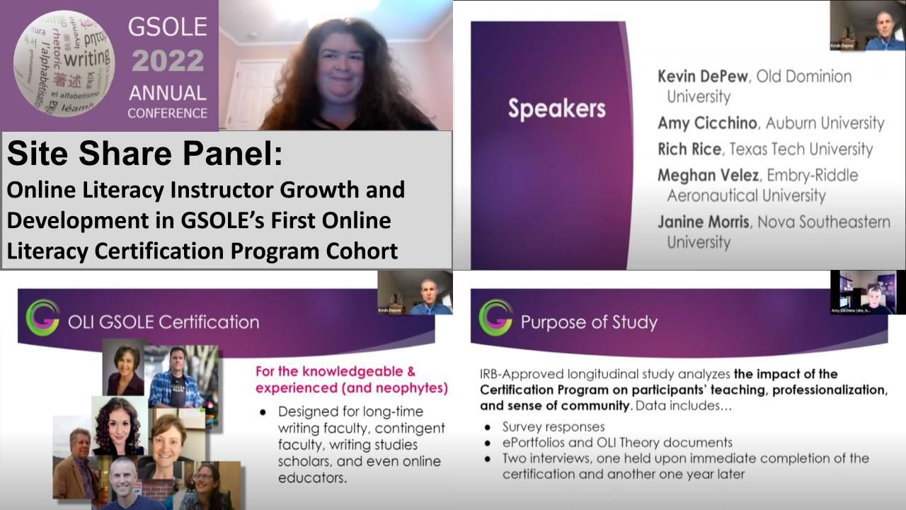 Placard with screen shots from session (click to view recording)
